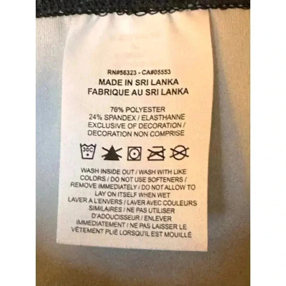 NIKE Women's Dri-Fit Mid-Rise 7/8 Leggings Black with Palm/Leaf Pattern - XL‎ - Picture 8 of 8